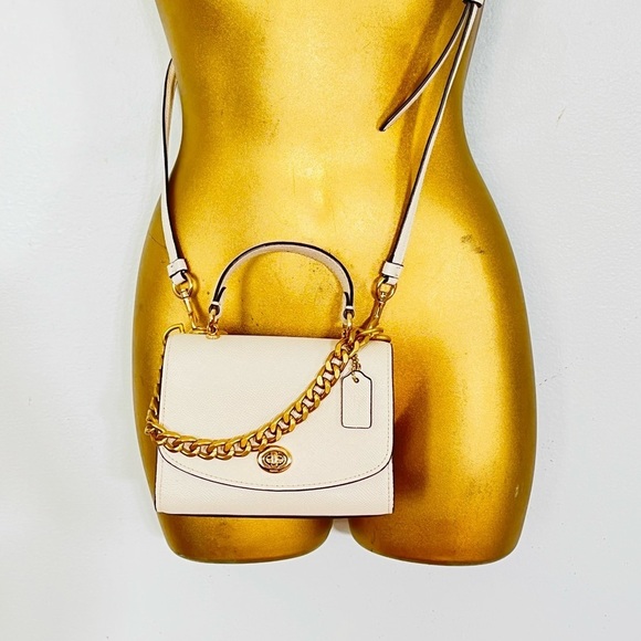 Coach mini micro Tilly top handle bag chain gold link - Picture 4 of 9